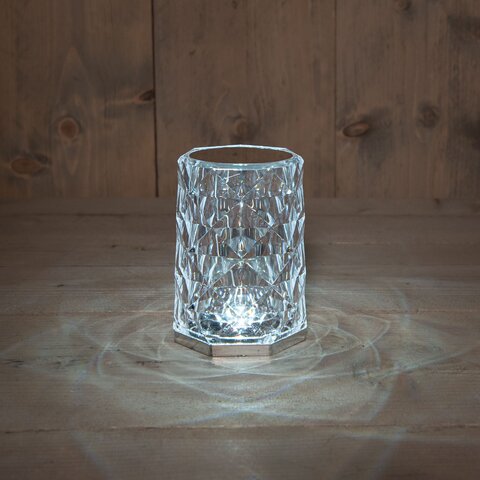 Lamp 12x8cm kristal warm wit Led