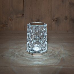 Lamp 12x8cm kristal warm wit Led