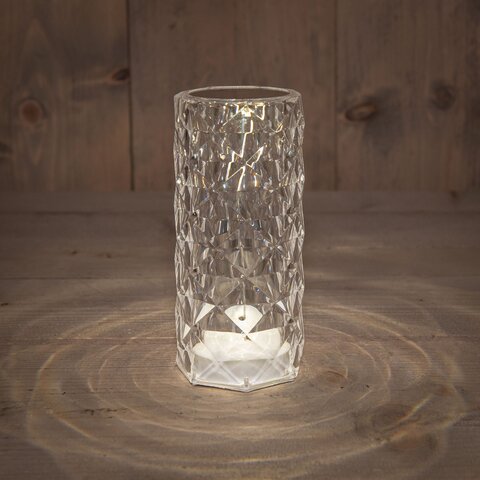 Lamp 16x17cm kristal warm wit Led