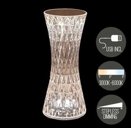 Lamp 19x8cm kristal warm wit Led