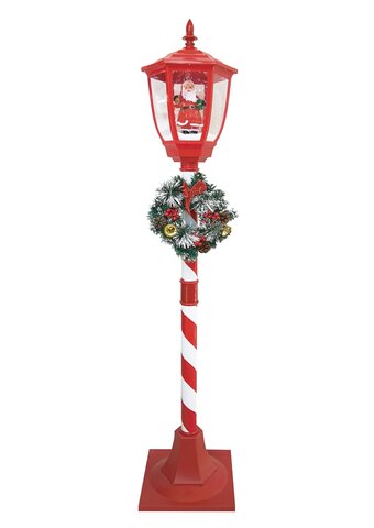 Lampadaire simple rouge neige 188x81x40