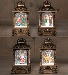 Lantaarn 14x7cm warm wit 4ass