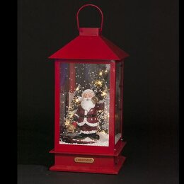 Lantaarn 19x38cm 18Led met Kerstman