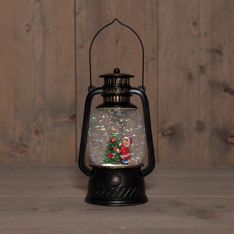 Lantaarn kerstboom 20x12cm warm wit