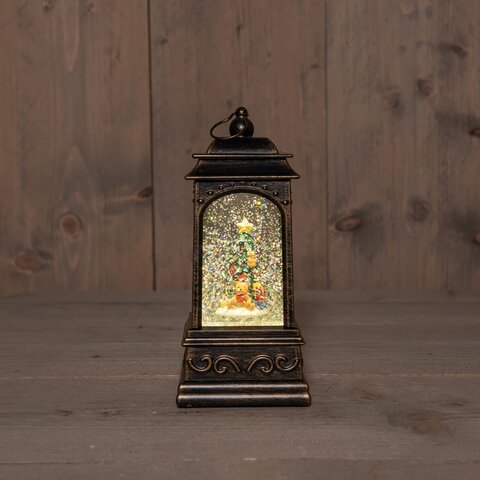Lantaarn kerstboom 20x9cm warm wit