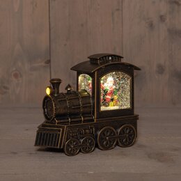 Lantaarn trein 18x16cm warm wit