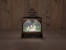 Lanterne Bonhomme de neige 22x8x29cm Led blanc chaud