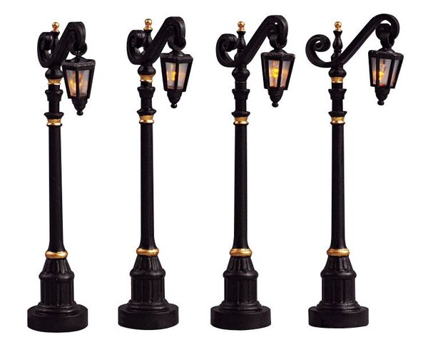 Lemax Colonial Street Lamp, Set Of 4, B/O (4.5V)