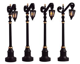 Lemax Colonial Street Lamp, Set Of 4, B/O (4.5V)