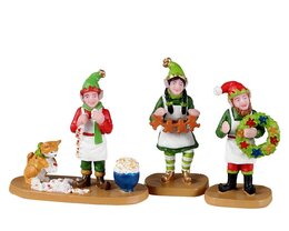 Lemax Crafty Elves, Set Of 3