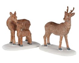 Lemax Deer Family, Set Of 2