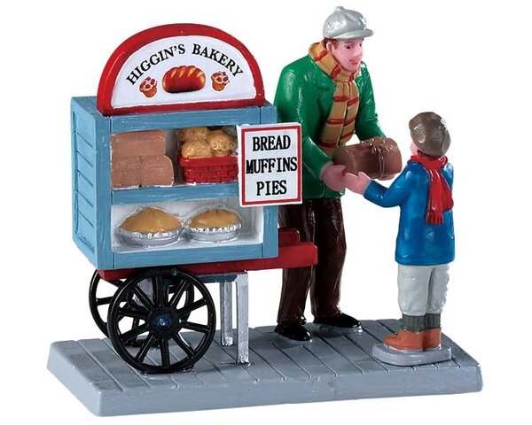 Lemax Delivery Bread Cart