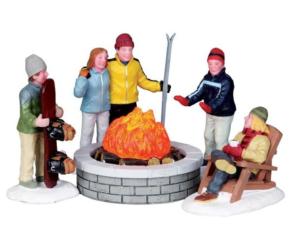Lemax fire pit, set of 5, b/o (4.5v)