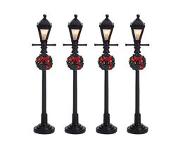Lemax Gas Lantern Street Lamp, Set Of 4, B/O (4.5V)