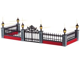 Lemax Lighted Wrought Iron Fence, Set/5