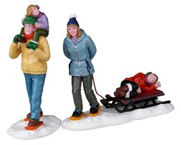 Lemax Long Day Snowshoeing, Set Of 2