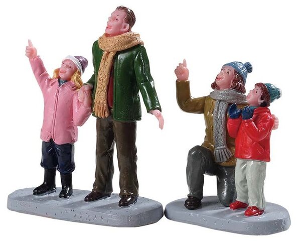Lemax People Admiring Fireworks, Set Of 2