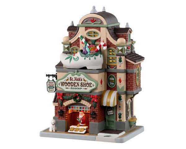 Lemax St. Nick'S Wooden Shoe Shop