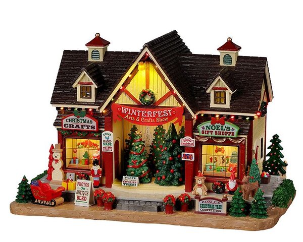 Lemax Winterfest Arts & Crafts Show, With 4.5V Adap