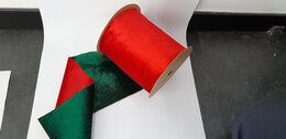 Lint 12cmx500cm rood groen