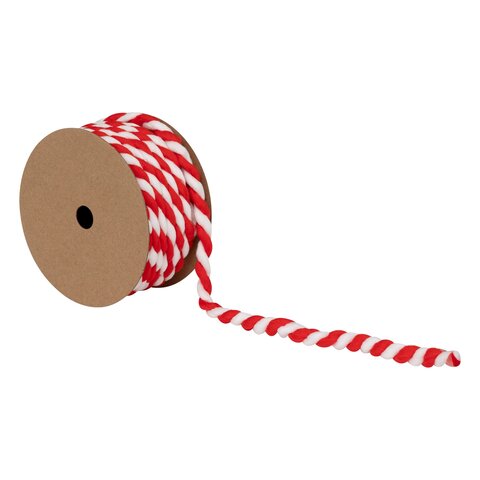 Lint 300cm gestrepen rood wit