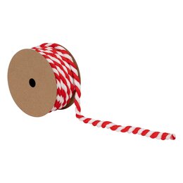 Lint 300cm gestrepen rood wit