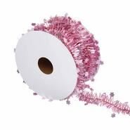 Lint 3m slinger met ster roze