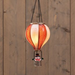 Luchtballon D14xH25cm 20Led batterij rood wit
