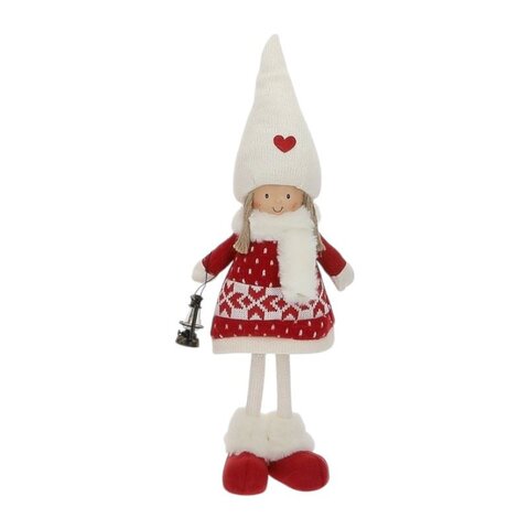 Meisje staand 16x10x48cm jacquard/hart