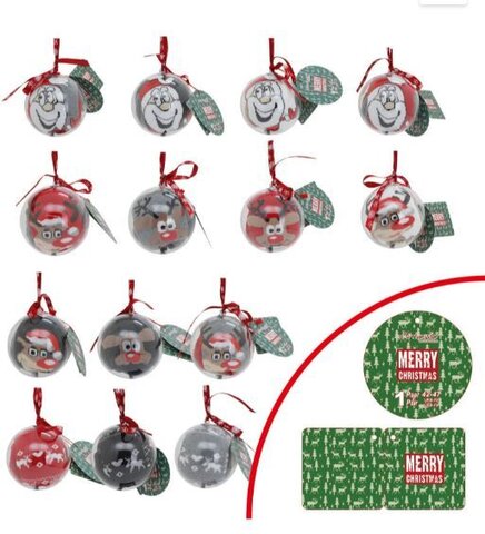 Mens Thermo sokken Kerst in plastic bal