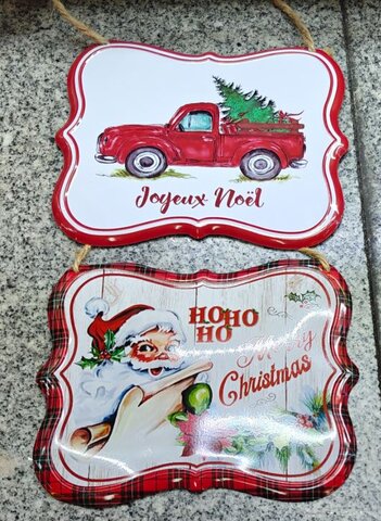 Metalen wanddecoratie Kerst - ass