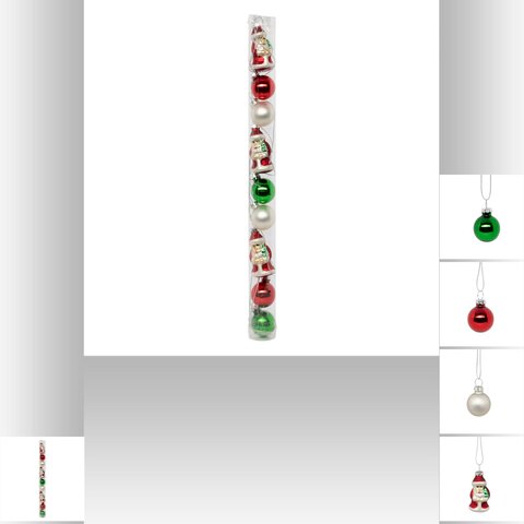 Mini kit 9stuks glas - rood wit - afbeelding 6