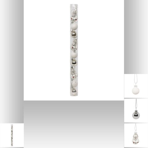 Mini kit 9stuks glas - zilver wit - afbeelding 1