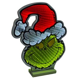 Mirror lightning Grinch H40cm kerstmuts