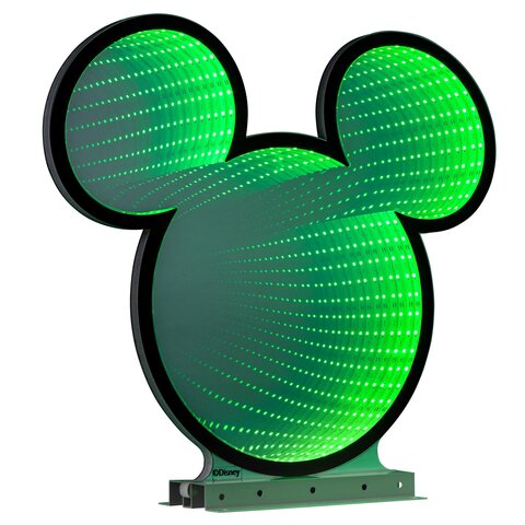 Mirror lightning Mickeyhoofd H40cm groen
