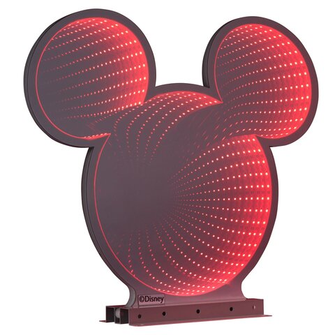 Mirror lightning Mickeyhoofd H40cm rood
