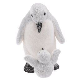 Moeder pinguïn met baby H27cm