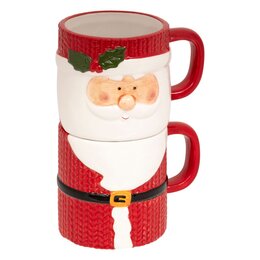 Mug Kerstman H18cm 2stuks