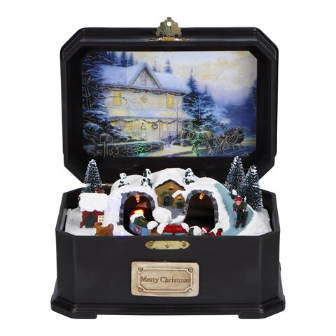 Musicbox met landschap Led 20x12cm