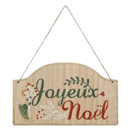 Muurdecoratie H30cm Joyeux Noël hout
