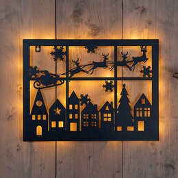Muurhanger 32x40cm 27Led - huis