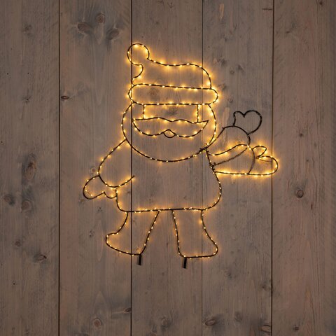 Muurhanger kerstman 60x50cm 300Led classic warm