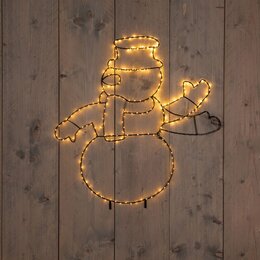 Muurhanger sneeuwman 60x50cm 250Led classic warm