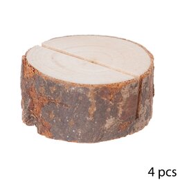 naamkaarthouder houtschijf 4st