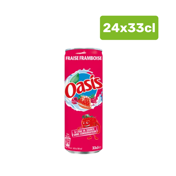 Oasis aardbei - framboos 24x33cl
