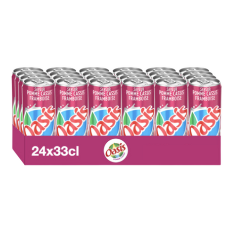 Oasis appel - zwarte bes - framboos 24x33cl