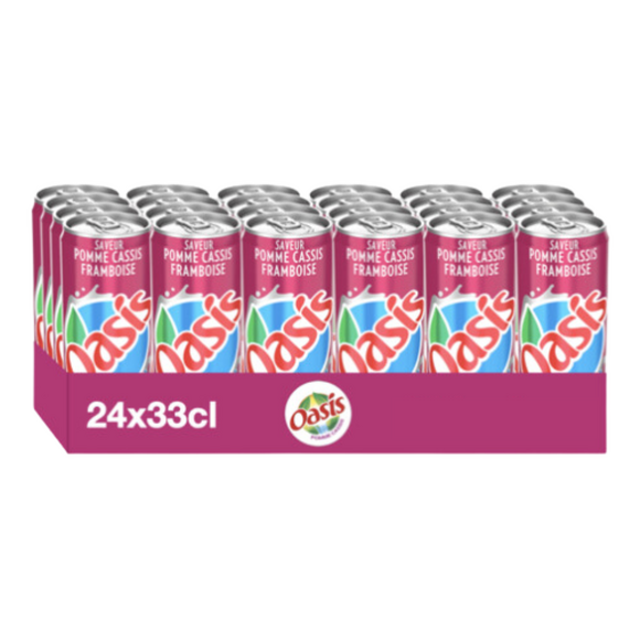 Oasis pomme - cassis - framboise 24x33cl