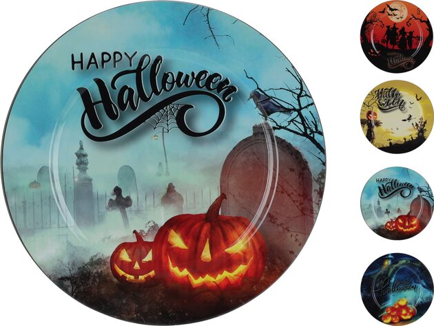 Onderbord D33cm Halloween 4ass