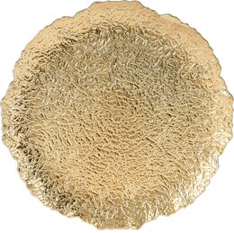 Onderbord D33cm organisch goud