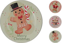 Onderbord D33cm - Peperkoek print 3ass